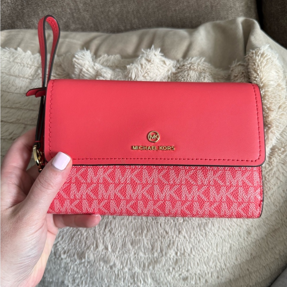 Michael Kors Red Clutch Wristlet